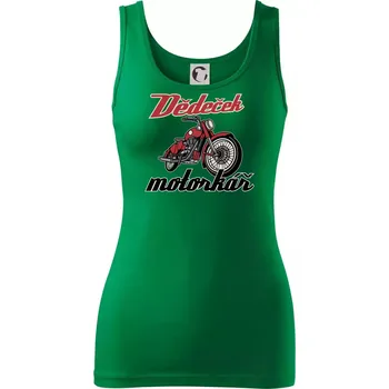 Dámské tričko Dědeček motorkář - Dámské tílko - XS ( Středně zelená )
