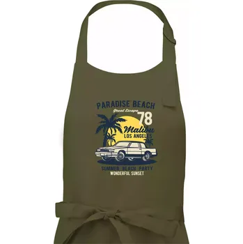 Kuchyňská zástěra Paradise Beach - Dámská zástěra na vaření - Univerzální velikost ( Khaki )