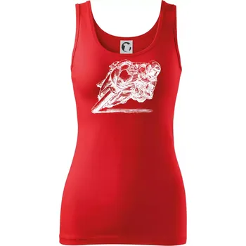 Dámské tričko Motorkář skica - Dámské tílko - 2XL ( Červená )