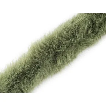 Vánoční dekorace Všívací oděvní / dekorační kožešina kulatá šíře 7 cm Varianta: 3 zelená, Balení: 1 m