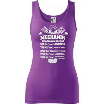 Dámské tričko Mechanik - hodinová sazba - Dámské tílko - XL ( Fialová )
