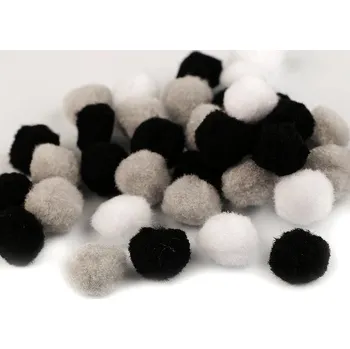 Stuha Bambulka mix barev Ø20 mm Varianta: 9 černá, Balení: 1 sáček