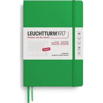 Diář Academic Week Planner 2026 Medium (A5) 18 Months Spring Leaf
