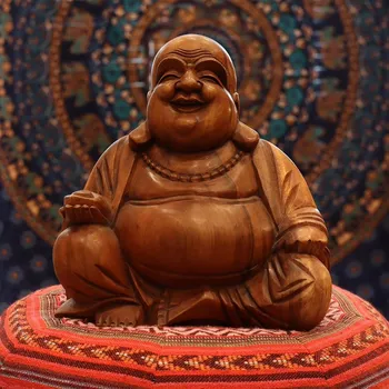 Buddha 9 - dřevěná socha