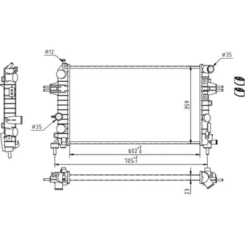 Chladič motoru Chladič, chlazení motoru HART 630 287
