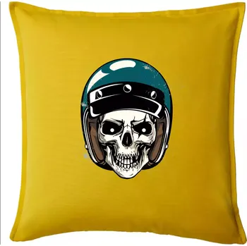 Polštář Moto helma modrá - Polštář 50x50 - 50x50 - Pouze potah ( Žlutá )