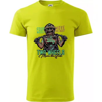 Two Wheels Move the Soul - Klasické pánské triko vyšší gramáže - XS ( Limetková )