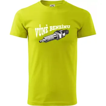 Vůně benzínu - Klasické pánské triko vyšší gramáže - 4XL ( Limetková )