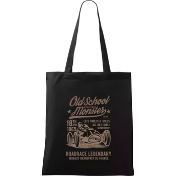 Nákupní taška Old School Road Race Monster - Taška bavlněná - 42 x 38 cm ( Černá )