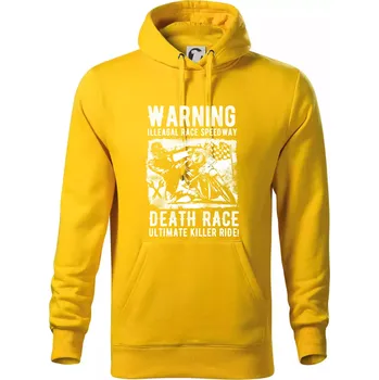 Pánská mikina Illegal Race Speedway - Mikina pánská Cape s kapucí - 4XL ( Žlutá )