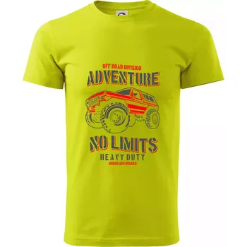 No Limits - Klasické pánské triko vyšší gramáže - M ( Limetková )