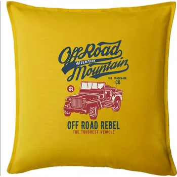Polštář Off Road Jeep - Polštář 50x50 - 50x50 - Pouze potah ( Žlutá )