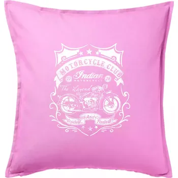 Polštář Indian Motorycle Club - Polštář 50x50 - 50x50 - Pouze potah ( Růžová )