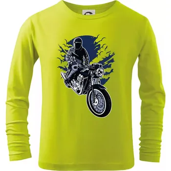Dětská móda Night Rider - Triko dětské Long Sleeve - 158 cm/12 let ( Limetková )