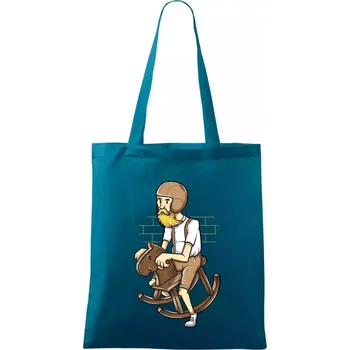 Starý jezdec - Taška bavlněná - 42 x 38 cm ( Petrolejová )