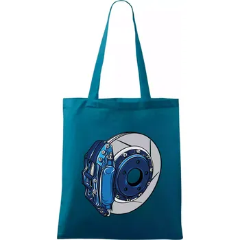 Auto kotoučová brzda - Taška bavlněná - 42 x 38 cm ( Petrolejová )