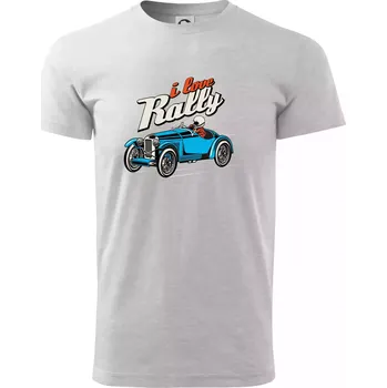 Pánské tričko I Love Rally - Triko extra velké (5-8XL) - 6XL ( Světlešedý Melír )