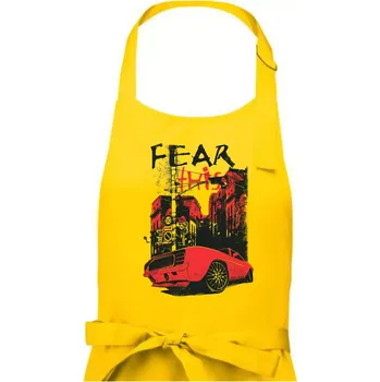 Kuchyňská zástěra Fear this car - Pánská zástěra na vaření - Univerzální velikost ( Žlutá )