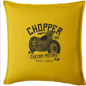 Polštář Chopper custom motors - Polštář 50x50 - 50x50 - Pouze potah ( Žlutá )