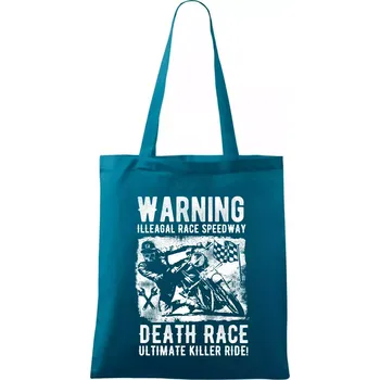 Nákupní taška Illegal Race Speedway - Taška bavlněná - 42 x 38 cm ( Petrolejová )