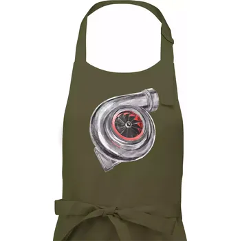 Kuchyňská zástěra Turbo olejomalba - Pánská zástěra na vaření - Univerzální velikost ( Khaki )