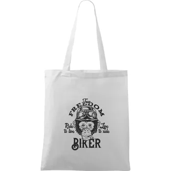 The freedom biker - Taška bavlněná - 42 x 38 cm ( Bílá )