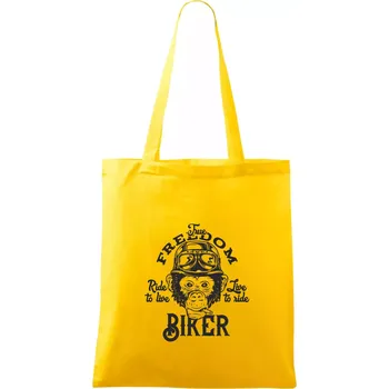 Nákupní taška The freedom biker - Taška bavlněná - 42 x 38 cm ( Žlutá )