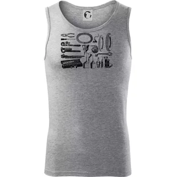 Oprava motorky - Tílko pánské Core - L ( Tmavě šedý melír )