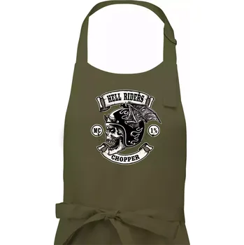 Kuchyňská zástěra Hell Riders Chopper - Dámská zástěra na vaření - Univerzální velikost ( Khaki )