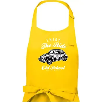 Kuchyňská zástěra Enjoy The Ride - Dámská zástěra na vaření - Univerzální velikost ( Žlutá )