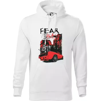 Pánská mikina Fear this car - Mikina pánská Cape s kapucí - 2XL ( Bílá )