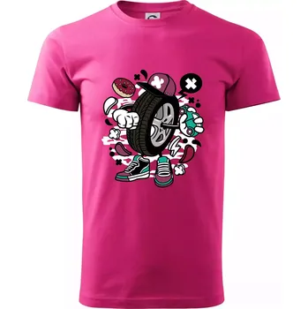 Pánská móda Gumák - Klasické pánské triko vyšší gramáže - S ( Purpurová )