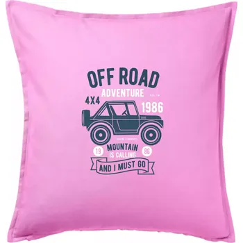 Polštář Off Road Adventure - Polštář 50x50 - 50x50 - Pouze potah ( Růžová )