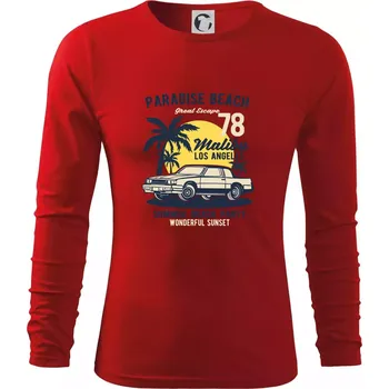 Pánské oblečení Paradise Beach - Triko s dlouhým rukávem FIT-T long sleeve - S ( Červená )