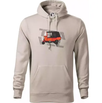 Pánská mikina Tuk Tuk - Mikina pánská Cape s kapucí - 4XL ( Ledově šedá )