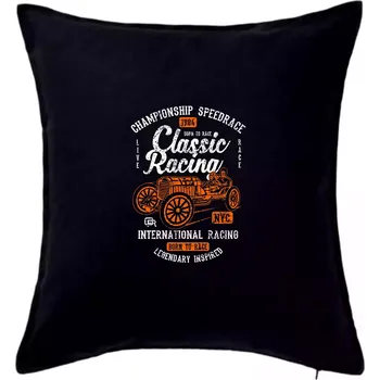 Polštář Classic Racing - Polštář 50x50 - 50x50 - Pouze potah ( Černá )