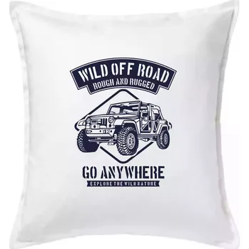 Polštář Wild Off Road - Polštář 50x50 - 50x50 - Včetně výplně ( Bílá )