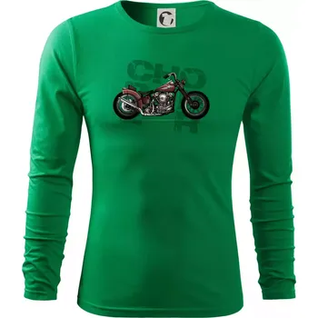 Pánská móda Chopper 002 - Triko s dlouhým rukávem FIT-T long sleeve - M ( Středně zelená )