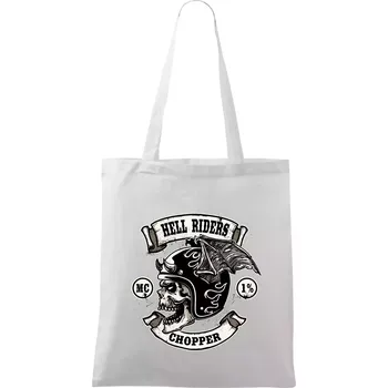 Hell Riders Chopper - Taška bavlněná - 42 x 38 cm ( Bílá )