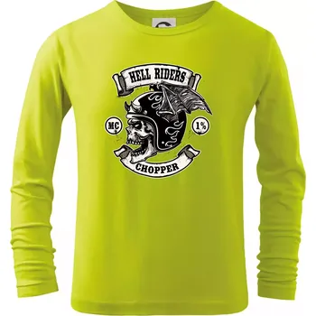 Chlapecké oblečení Hell Riders Chopper - Triko dětské Long Sleeve - 134 cm/8 let ( Limetková )