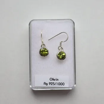 Náušnice Náušnice - Olivín, AG 925/1000, PL7