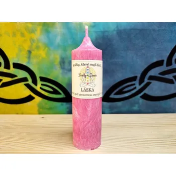 Svíčka 14 x 4 - 4. čakra - LÁSKA