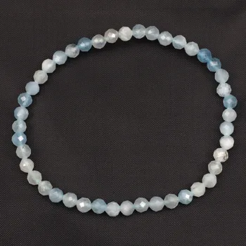 Náramek Náramek - Akvamarín fazetovaný 4 mm