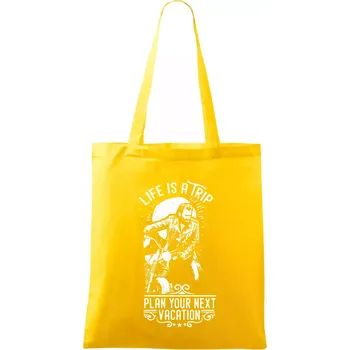 Life Is a Trip - Taška bavlněná - 42 x 38 cm ( Žlutá )