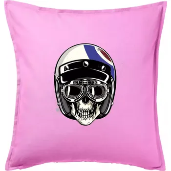 Polštář Moto helma letec - Polštář 50x50 - 50x50 - Pouze potah ( Růžová )