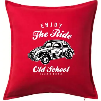 Polštář Enjoy The Ride - Polštář 50x50 - 50x50 - Pouze potah ( Červená )