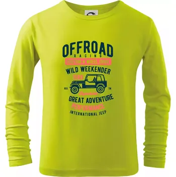 Dětská móda Off Road Racing - Triko dětské Long Sleeve - 158 cm/12 let ( Limetková )