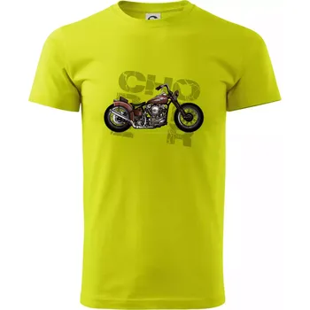 Chopper 002 - Klasické pánské triko vyšší gramáže - S ( Limetková )