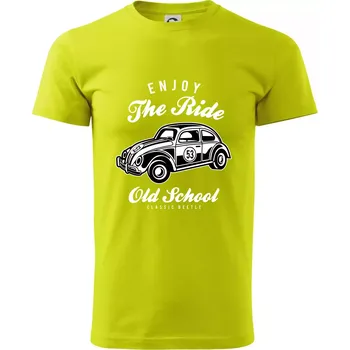 Enjoy The Ride - Klasické pánské triko vyšší gramáže - S ( Limetková )