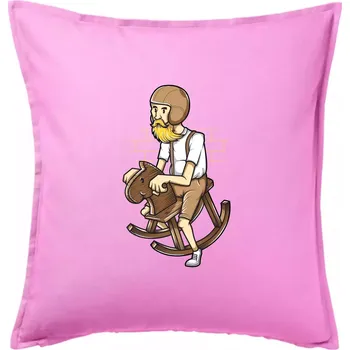Polštář Starý jezdec - Polštář 50x50 - 50x50 - Pouze potah ( Růžová )
